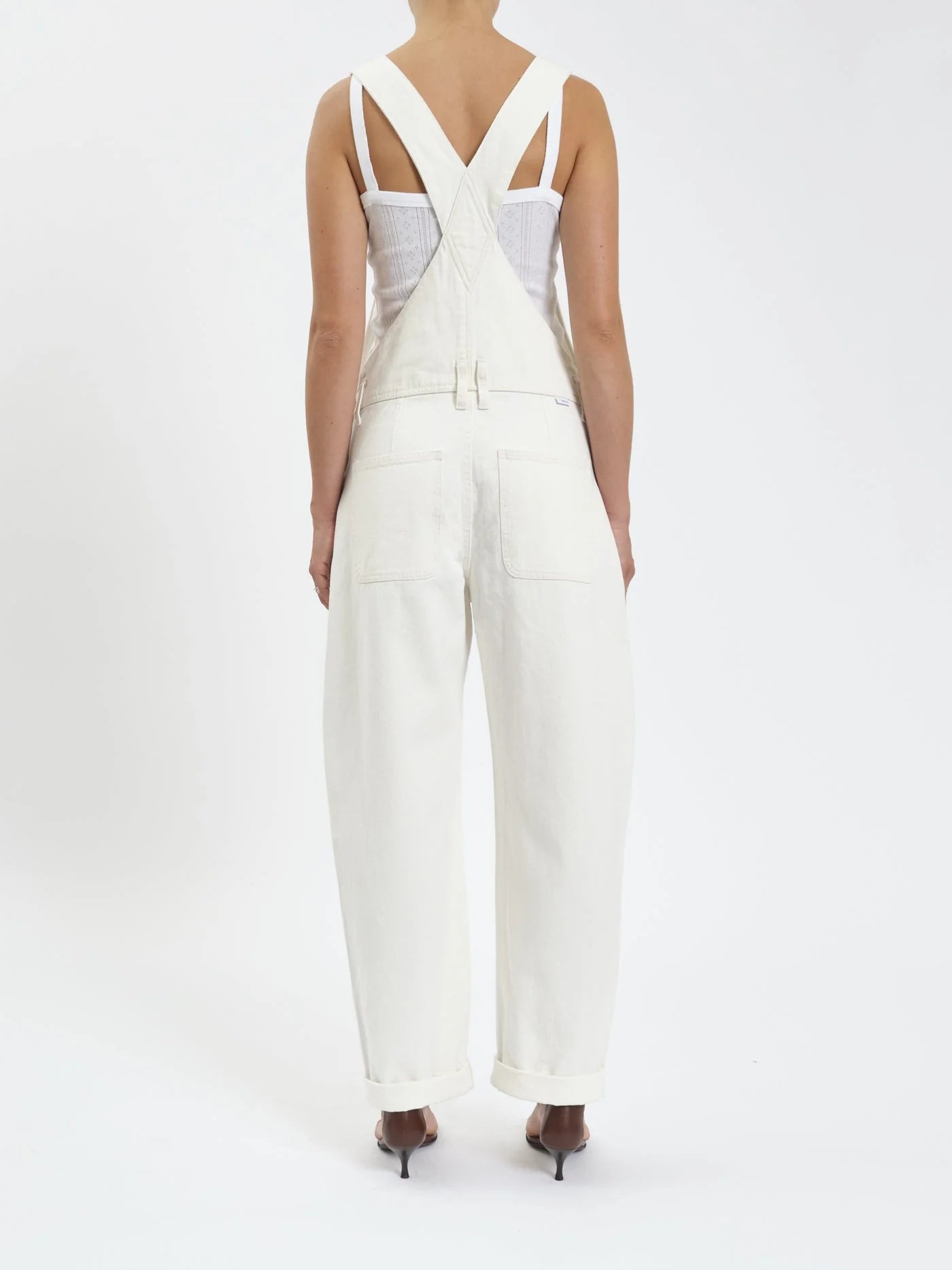 Daze Canyon Barrel Leg Overall - Milkshake