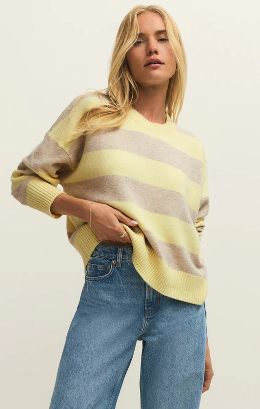 Z Supply Cirrus Stripe Sweater Sunnyside