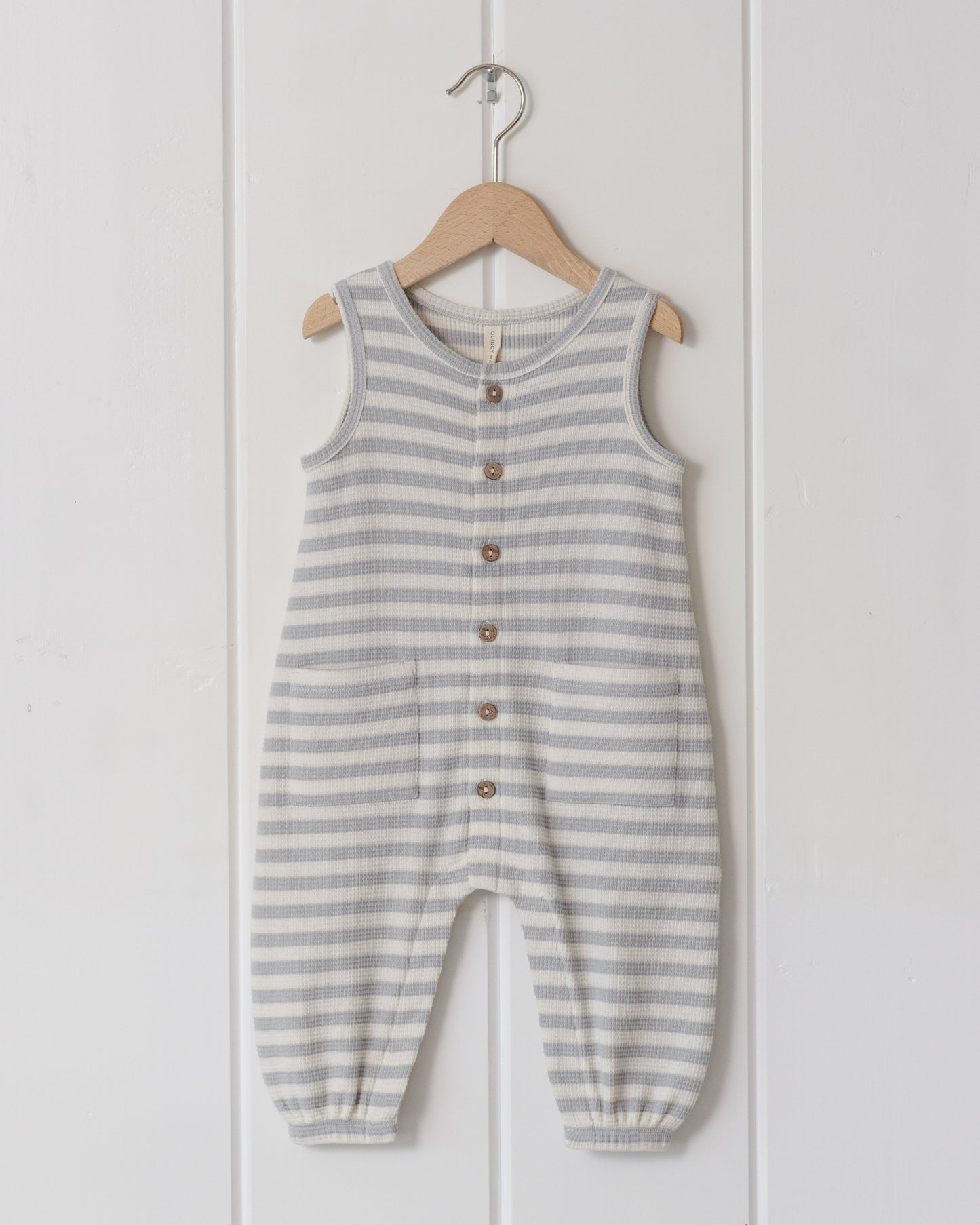 Quincy Mae - Waffle Jumpsuit - Sky Stripe