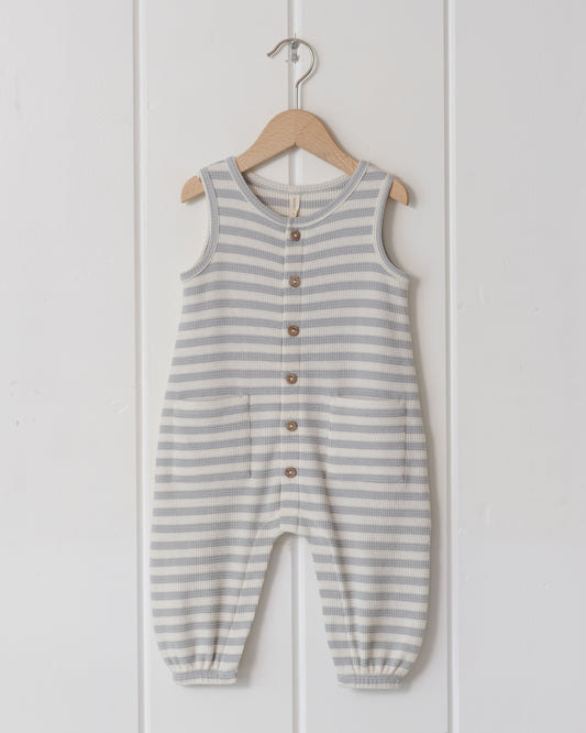 Quincy Mae - Waffle Jumpsuit - Sky Stripe