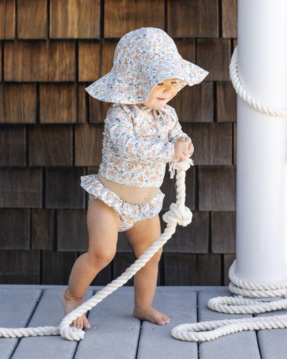 RYLEE + CRU RASHGUARD GIRLS SET FLOWER FIELDS