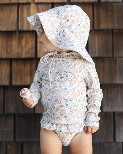 RYLEE + CRU RASHGUARD GIRLS SET FLOWER FIELDS