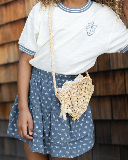 RYLEE + CRU RINGER TEE ANCHOR BOW