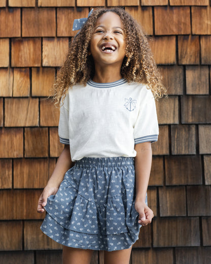 RYLEE + CRU RINGER TEE ANCHOR BOW