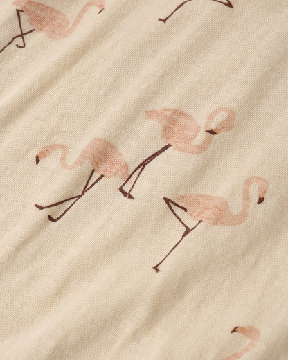 RYLEE + CRU BUBBLE ONESIE FLAMINGO