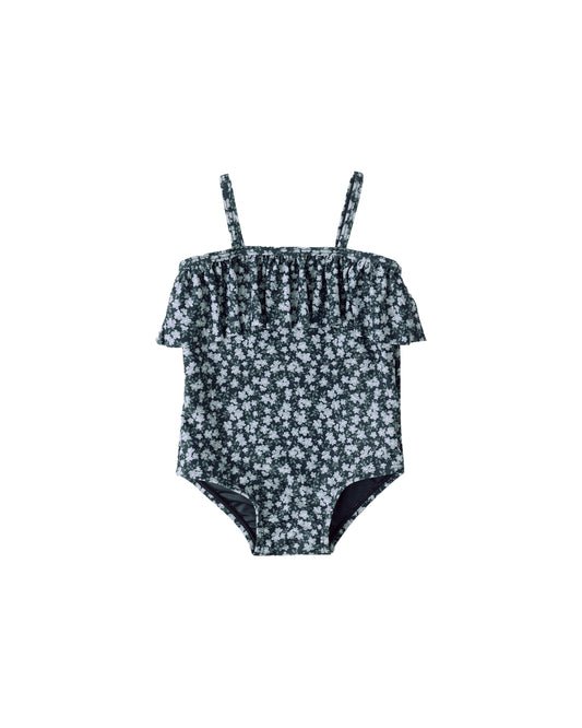 RYLEE + CRU SWIM OFF THE SHOULDER ONE PIECE - NAVY FLORAL