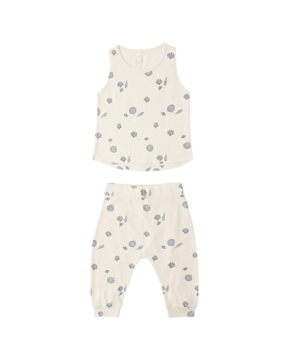 RYLEE + CRU TANK + SLOUCH PANT SET SEASHELLS
