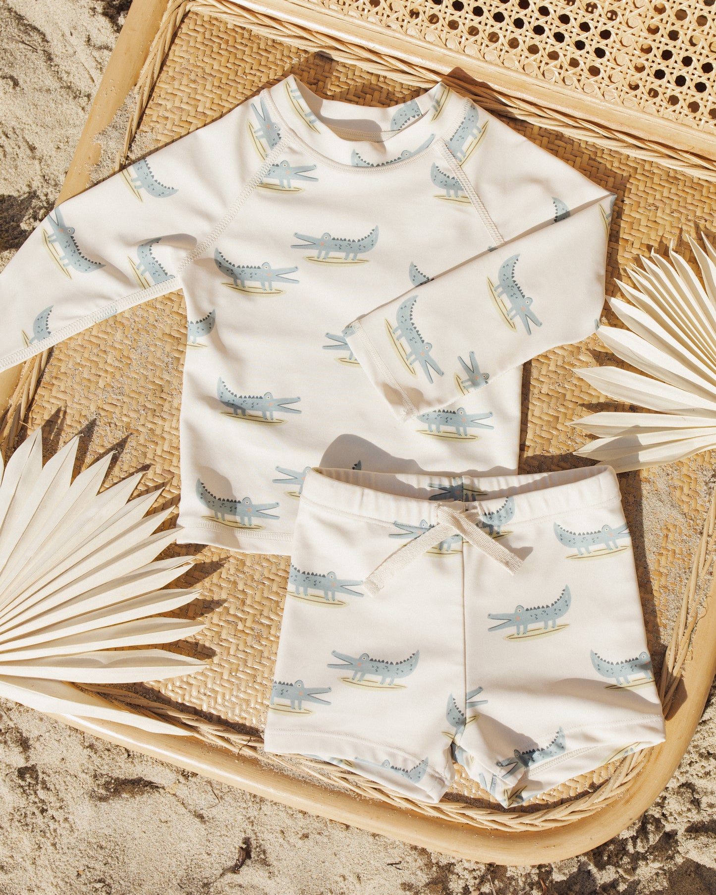 RYLEE + CRU BOYS RASHGUARD SET - ALLIGATORS