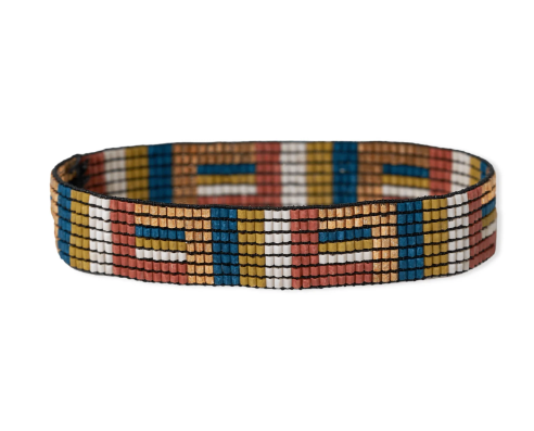 Ink + Alloy Alex Geo Stripe Beaded Stretch Bracelet - Assorted Colors