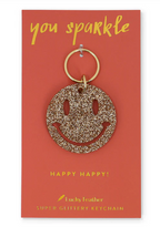 Lucky Feather Supper Glittery Keychain - Multiple Options