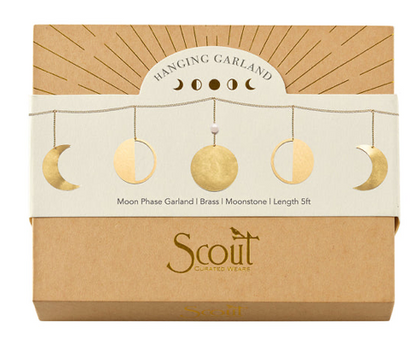 Scout Curated Wears - Gold Garland - Moonstone Moon Phase