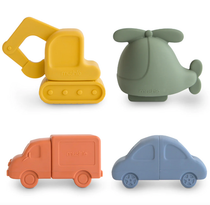 Mushie Vehicles Bath Toy Play Set - Set of 4