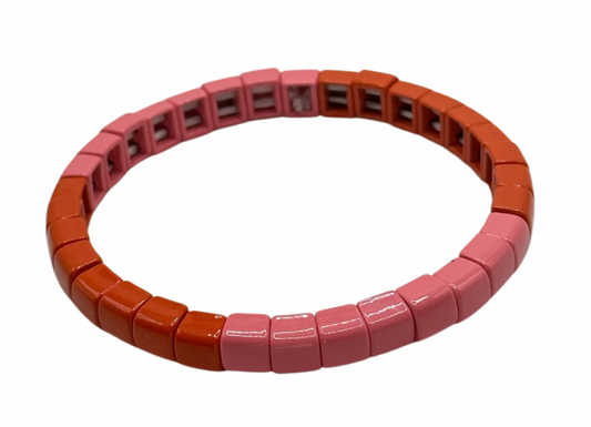 Salmon Two-Tone Single Bracelet