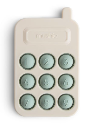 Mushie Phone Press Toy - Cambridge Blue