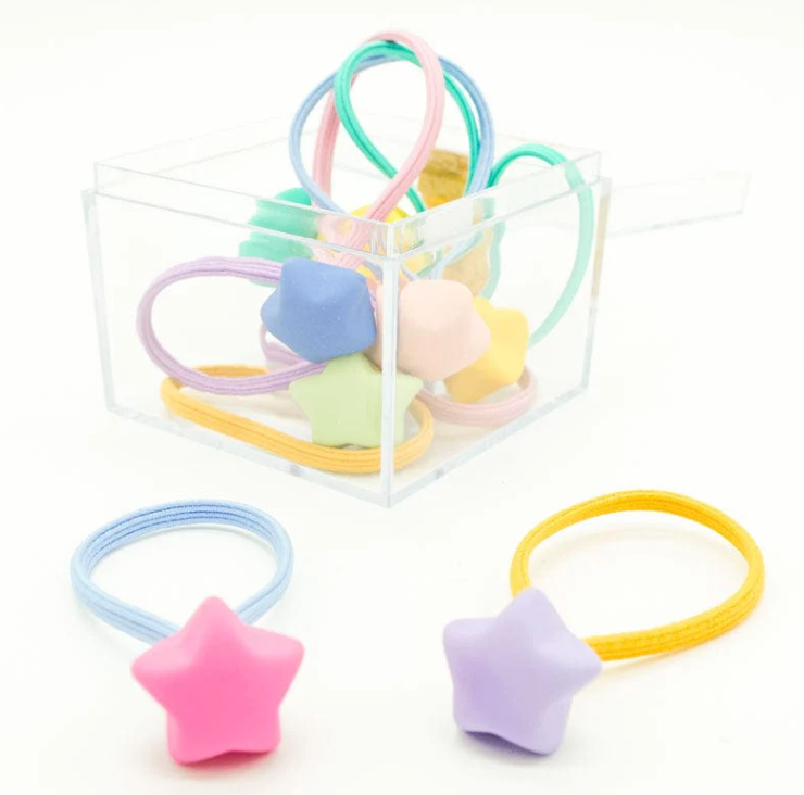 Miki Miette Matte Stars Hair Elastic Set 10pc Box Set