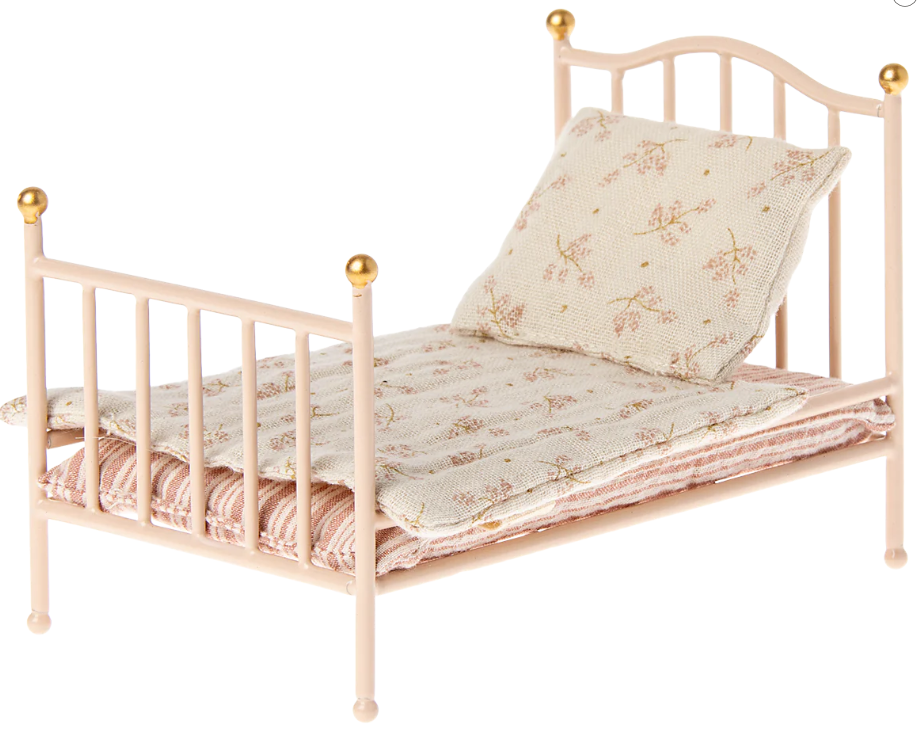Maileg Vintage bed - Mouse - Rose or Off White
