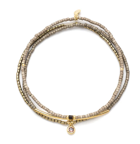 Scout Curated Wears - Tonal Chromacolor Miyuki Bracelet Trio - Assorted Colors