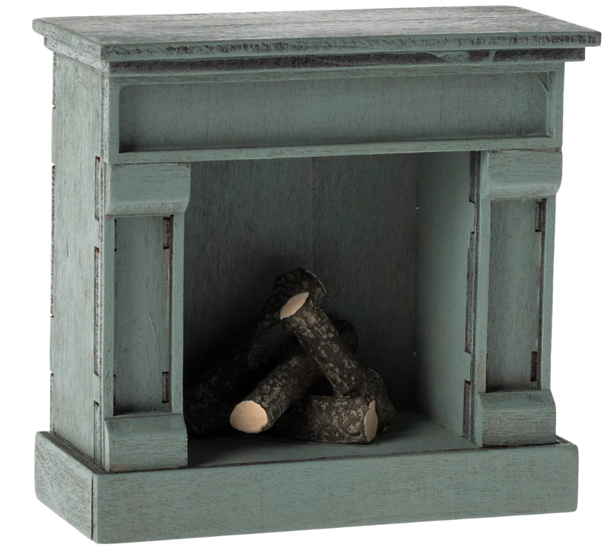 Maileg Fireplace - Mouse - Blue or Off White