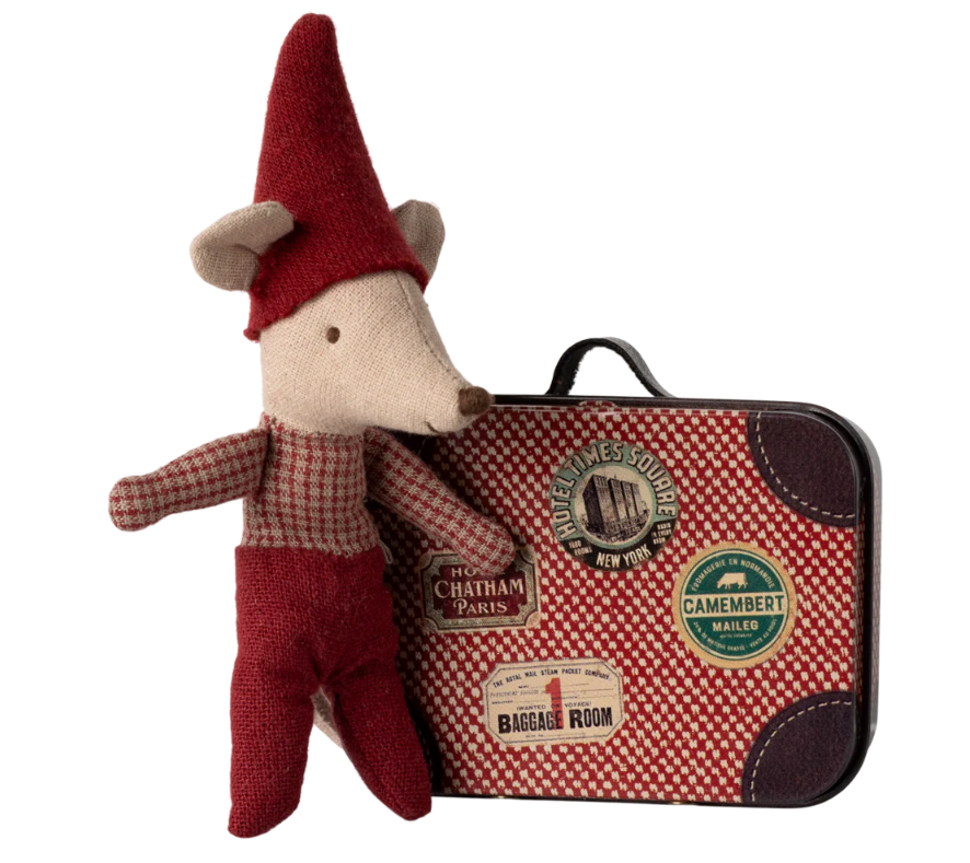 Maileg Christmas Mouse - Baby in Suitcase