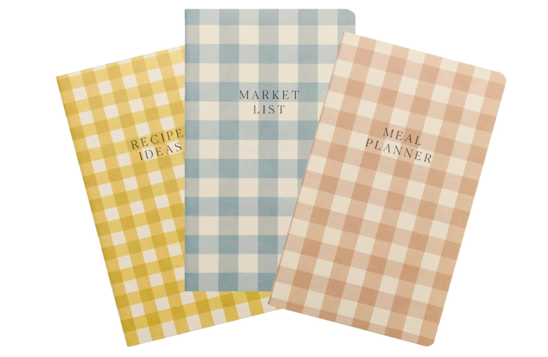 Designworks Ink Notebook Set of 3 Kitchen Set: Meal Planner - Market List - Recipe Ideas