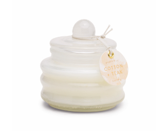 Paddywax Beam 3 oz White Glass Candle - Cotton + Teak