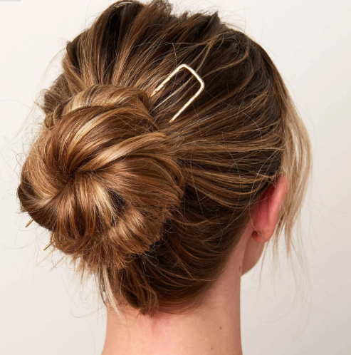 Ink + Alloy Sutton Rectangle Hair Stick - Brass