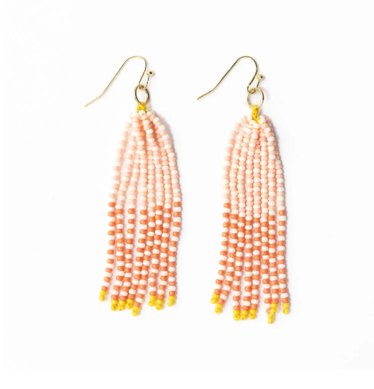 Ink + Alloy Abbey Tassel Alternating Seed Bead - Pink & Coral