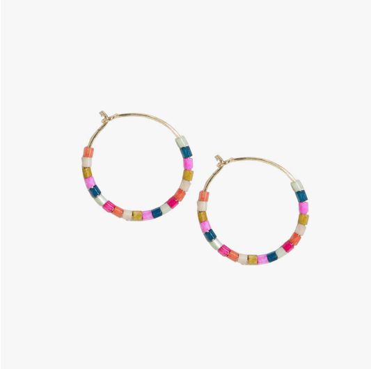 Ink + Alloy Victoria Small Hoop Earring - Rainbow