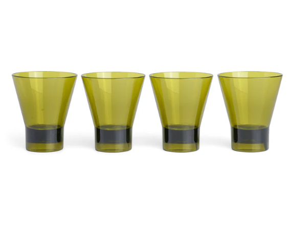 HERE'S HOW THE GILDA TUMBLER - SET OF 4 OLIVE