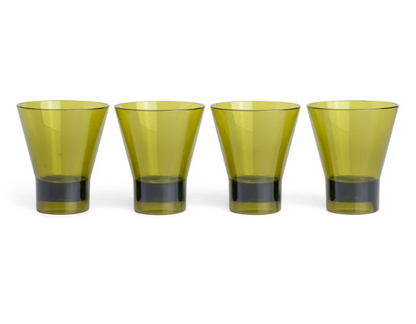 HERE'S HOW THE GILDA TUMBLER - SET OF 4 OLIVE