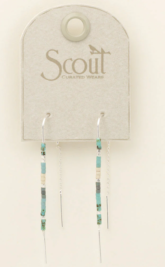 Scout Chromacolor Miyuki Thread Earring - Turquoise Multi/Silver