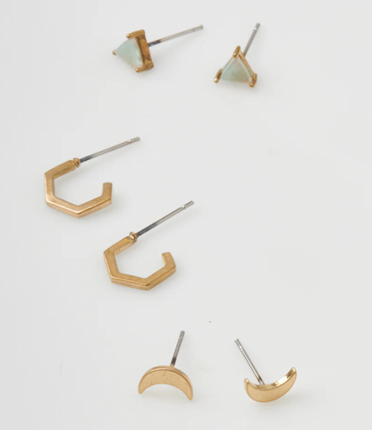 Scout Ella Stud Trio - Labradorite/Gold