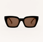 Z Supply Sunglasses - Hideaway - Black Tort Brown