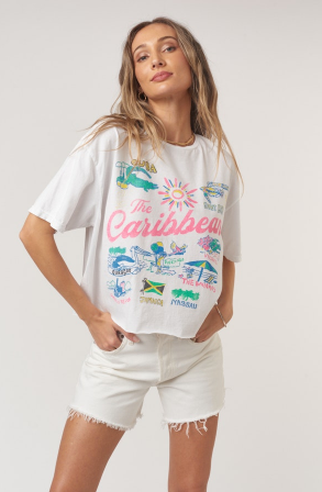Project Social T - Caribbean Cropped Graphic Tee