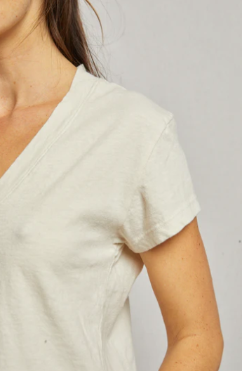 perfectwhitetee -  alanis recycled cotton v neck tee