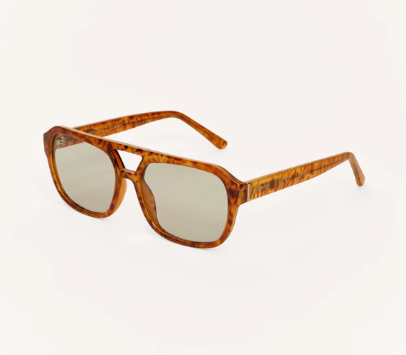 Z Supply Sunglasses - After Hour - Tortoise / Light Grey Polarized