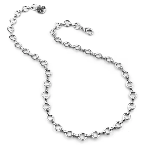 Charm It!  - Silver Chain Choker Necklace