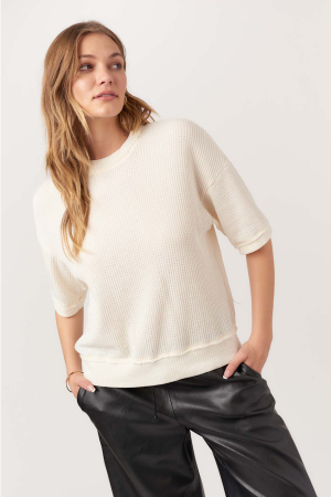 Project Social T - Sage Burnout Thermal Tee - Oat