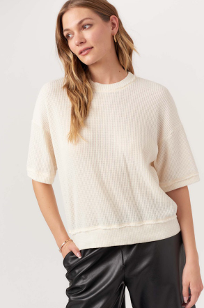 Project Social T - Sage Burnout Thermal Tee - Oat