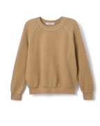 perfectwhitetee -  ziggy inside-out shrunken crewneck sweatshirt - suede