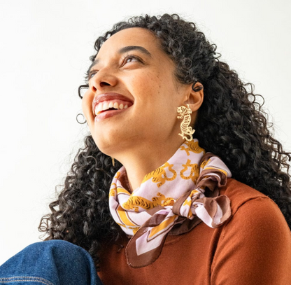 Olivia Square Scarf Tiger Print