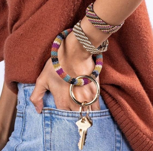 Ink & Alloy Chloe Key Ring - Muted