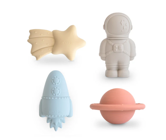 Mushie Space Bath Toy Play Set - Set of 4