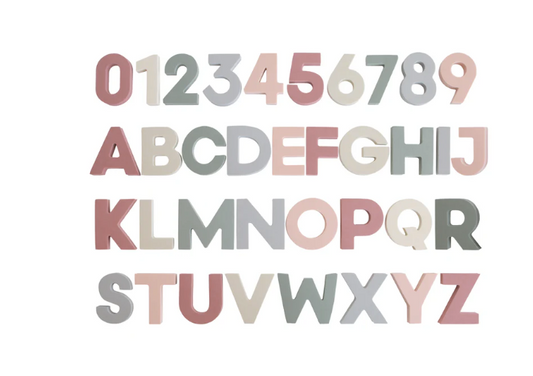 Mushie Letters & Numbers Bath Set