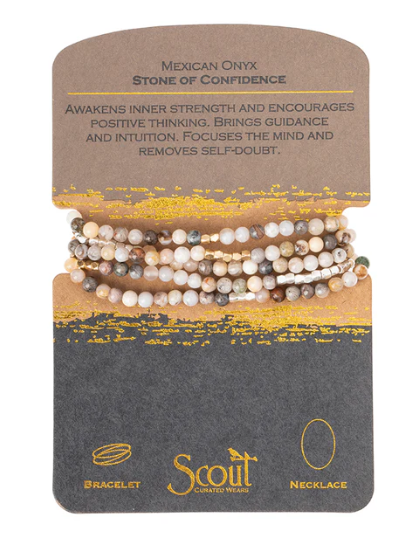 Scout Curated Wears - Stone Wrap Bracelet/Necklace Set - Assorted Colors