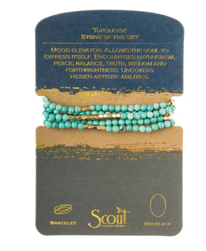 Scout Curated Wears - Stone Wrap Bracelet/Necklace Set - Assorted Colors
