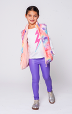 Appaman Faux Leather Leggings - Bright Lavender