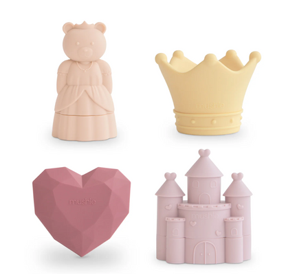 Mushie Princess Bath Toy Play Set - Set of 4