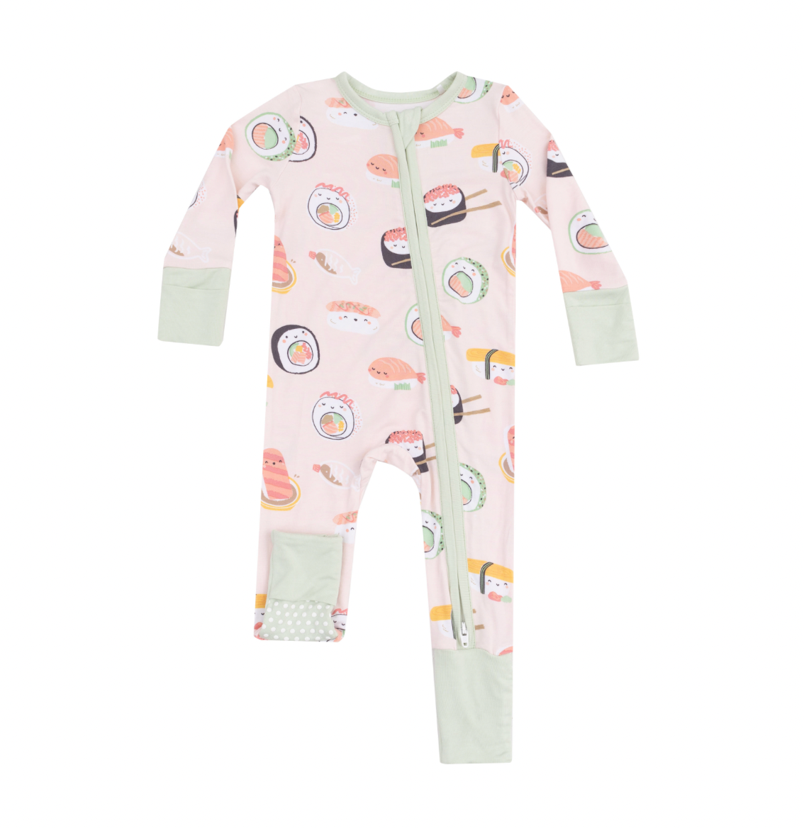 Angel Dear Sushi Pink 2 Way Zipper Romper