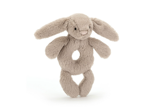 Jellycat Bashful Beige Bunny Ring Rattle